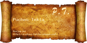 Puches Tekla névjegykártya